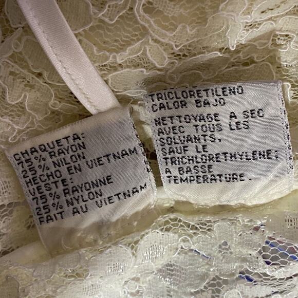 Evan Picone Lacey Cardigan Sheer Floral Tie Front Dress Jacket Top Size 6 Small - Picture 9 of 10